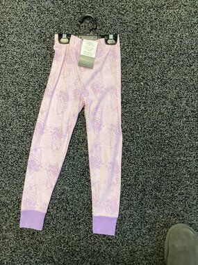 Disney Rapunzel Pajama Pants Size 6 Purple & Pink Soft Cotton Blend Floral & Pri